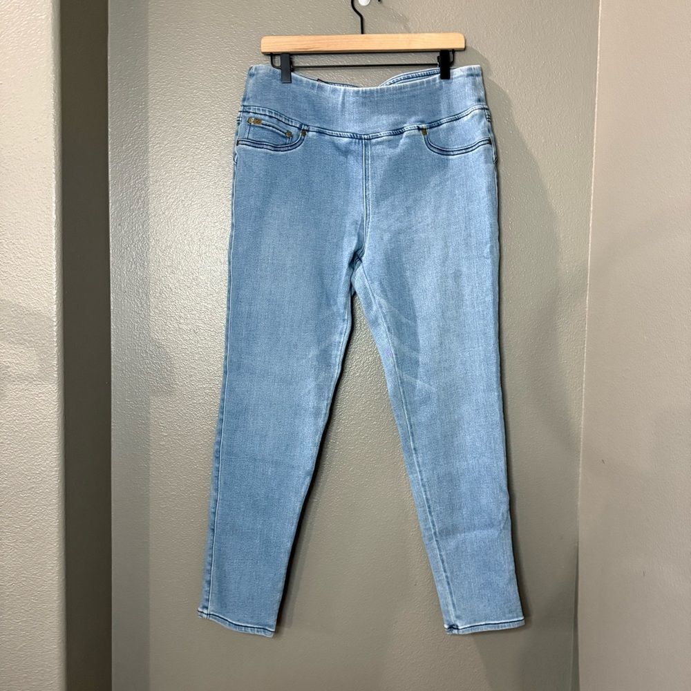 DG2 by Diane Gilman Blue Jeggings with Faded Look